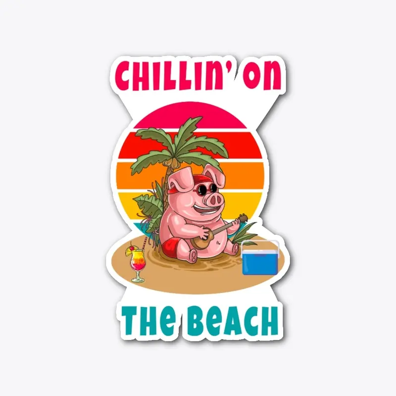 Pig Chillin’ On The Beach